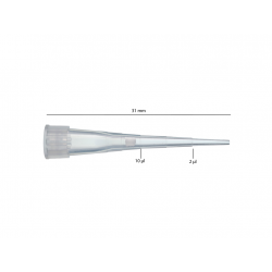 Filterspitzen  Standard 10 µl, 31 mm lang